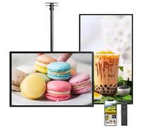 Scheda pubblicitaria digitale commerciale con display LED ultra sottile, risoluzione Full HD, WiFi, HDMI, USB e connettività RJ45 per visualizzazione dinamica dei contenuti