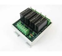 scheda rele 4 canali 24vdc comamdo PNP 1 scambio 250v 12A