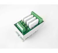 scheda relè 4 canali 24vdc comando NPN 1 contatto NA 250V 6A