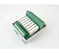 scheda relè 8 canali 24vdc comando PNP 1 scambio 250V 6A