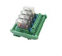 Scheda relè a 4 vie DC12V/24V con indicatori LED per Arduino PLC Automation DIN Rail Case interruttore ad alta corrente 16A nominale (DC12V)