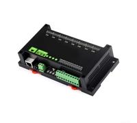 Scheda relè a 8 vie guida DIN ABS alloggiamento industriale (A) | per modbus TCP / per rtu, supporto PoE, 8 per uscite relè, accesso remoto via LAN, standard industriale