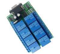 Scheda relè RS232 a 8 canali per PC, USB, UART, DB9, interruttore di controllo remoto compatibile con
