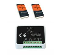 Scheda Ricevente Ricevitore 12V 24V 433 Mhz a 2 Relè Canali con 2 Telecomandi