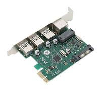 Scheda Riser Adattatore di Espansione di Rete PCI-E USB 3.0 Giga RJ45 Ad Altissima Velocità, con Connettore di Alimentazione Sata a 4 Pin Integrato