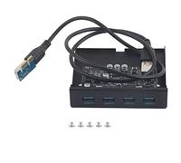 Scheda riser di espansione PCI-E a 4 porte USB 3.0 con chip NEC720201, scheda adattatore per vano floppy frontale con alimentazione SATA, design a profilo basso per PC desktop