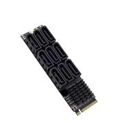 Scheda Riser M.2 NVME M Key a 9 porte 3.0 6Gb Controller Convertitore Scheda di espansione SATA3 Indicatore LED for Desktop HDD SSD