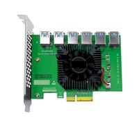 Scheda riser PCI Express X4 da 20 Gb da 1 a 6 Adattatore da PCI-E a PCI-E Slot PCIE Estensore riser da 4X a 16X 3.0
