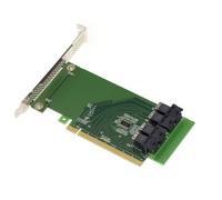 Scheda Riser PCIe 16X Per 4 SSD U.2 NVMe O 4 Porte 4X Con Connettori SFF8643