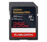 SANDISK Extreme PRO Scheda SD UHS-I da 256 GB (fino a 250 MB/s velocità di lettura e fino a 170 MB/s velocità di scrittura, video in 4K UHD, U3, V30) Memory Zone App