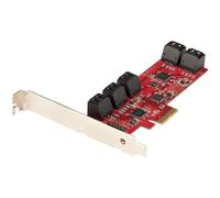 StarTech.com Scheda PCIe SATA - Scheda di Espansione PCIe SATA a 10 porte - 6 Gbps - Staffa a Profilo Basso/Alto - 10 Connettor