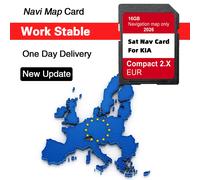 Scheda SD 16GB con Mappe Europa 2026 e Software di Aggiornamento per Navigatore Sat Nav Compatto 2.X per Auto KIA Venga Ceed Sportage Rio Picanto Optima Sorento