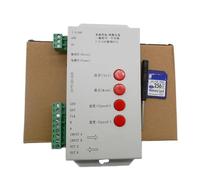 Scheda SD controller DMX 512 T1000S 2048 pixel WS2801 WS2811 WS2812B LPD6803 Striscia luminosa a LED DC5V 12V 24V RGB controller a colori completi