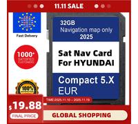 Scheda SD di navigazione GEN5 per Hyundai i10/i20/i30/i40/Kona/Santa/Tucson Compact 5.X RUR Aggiornamento 2025 Sat Nav Mappa EU 32GB GPS