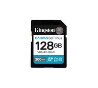 Scheda SD Kingston Canvas Go Plus da 128 GB SDXC UHS-I U3 V30 200 MB/s, nera