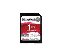 Scheda SD Kingston Canvas React Plus da 1 TB UHS-II 280 MB/s 150 MB/s V60, nera