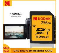 Scheda SD KODAK per fotocamera Scheda di memoria C10 ad alta velocità da 100 MB/s 32 GB 64 GB 128 GB 256 GB SDXC A1 U3 V30 UHS-I scard per 4K HD SLR DV