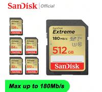 Scheda SD SanDisk Extreme, Scheda di memoria flash U3 4K V30, Scheda di memoria SD ad alta velocità da 512GB 256GB 128GB 64GB 32GB per fotocamera, Fino a 180MB/s 32G,64G,128G,256G,512GPC