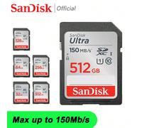 Scheda SD SanDisk Ultra, scheda di memoria flash per fotocamere DV SLR, alta velocità, memoria SD da 512 GB 256 GB 128 GB 64 GB 32 GB, C10 U1, fino a 150 MB/s 32G,64G,128G,256G,512GPC