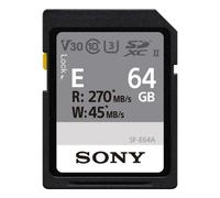 Scheda SD Sony SF-E64A 64GB UHS-II V60 270MB s Lettura 45MB s Scrittura