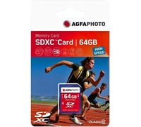 Scheda SDXC AgfaPhoto 64 GB classe alta velocità 10 UHS I U1 V30