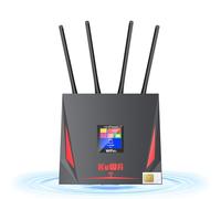 Scheda SIM 4G LTE, router wireless portatile con scheda SIM, 4G Cat4 fino a 150 Mbit/s, router SIM con dati da 2 GB, porta Ethernet, display a colori, router modem Plug & Play LTE, ideale per viaggi