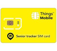 Scheda SIM per localizzatore GPS di Senior -Things Mobile - con copertura globale e rete multi-operatore GSM/2G/3G/4G, senza costi fissi. 10€ di credito Incluso