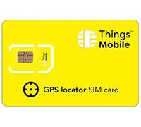 Scheda SIM per localizzatore GPS -Things Mobile - Copertura globale, rete multi-operatore GSM/2G/3G/4G LTE senza costi fissi, senza scadenza con tariffe competitive. 10 € di credito Incluso