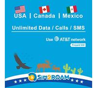 Scheda SIM USA con dati/chiamate/SMS ad alta velocità illimitati per Stati Uniti, Canada, Messico, adatta solo per iPhone (21 giorni)