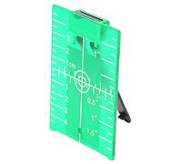 Scheda target con base magnetica e staffa pieghevole, piastra riflettente verde con scale in pollici e metriche, compatibile con livelli rotanti e a mirino per uso a lunga (Verde)
