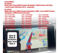 Scheda TF Europa Regno Unito Mappe Sat Nav GPS 8GB 2024/2025 Dati per Lexus Toyota Navigazione per auto GEN8 GEN9 Aggiornamento
