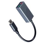 Scheda USB stereo esterna con porta microfono Adattatore da USB a 3, 5 mm per Laptop Cuffie desktop Scheda esterna