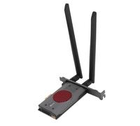 Scheda WiF, Scheda di Rete Cordless WiF con Bluetooth 5.4, WiF 7 BE200 Adattatore Cordless a 3 Bande 8774Mbps PCIe Tripla Banda 2.4G/5G/6GHz con 2 Antenne Ad Alto Guadagno per PC