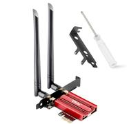 Scheda WiFi 5.4Gbit/s WiFi 6E Bluetooth5.3, WiFi 6E AX5400Mbit/s, Tri-Band (6G/5G/2.4G) Bluetooth PCIE Scheda WiFi 6 per PC Win 11/10(64Bit)