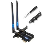 Scheda WiFi 6E Intel AX210 PCIe - 5400Mbps Tri-Banda 6G/5G/2.4G (160MHz), Bluetooth 5.3, PCIe Adattatore Wireless a Bassa Latenza con Bracket Low Profile per Gaming, Solo per Windows 11/10 (64 bit)