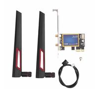 Scheda WiFi PCIe, Adattore di Rete 7260AC Dual Band 1200Mbps Bluetooth 4.0 con Antenne Duali 10dBi, PCIe x1 per PC Desktop, 1 Pezzo