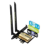 Scheda WiFi WAVLINK 5400Mbps WiFi 6E AX210 Tri-Banda MU-MIMO WPA3 OFDMA Bluetooth 5.3 Low-Profile Coolant Adattatore PCI Express
