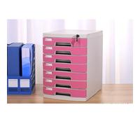 Schedari a sette strati A4 cassetto armadio ufficio scatola di immagazzinaggio armadio armadio informazioni (colore: rosa)