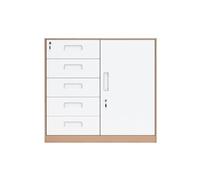 Schedario mobile con cassetti Armadietto dati for archivio da 1,2 mm Cassetto del soggiorno Organizzatore di stoccaggio Armadietto for ufficio Piccolo armadietto con serratura Schedario(Bruin)