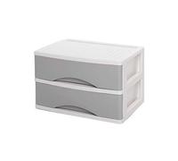 Schedario organizer per cassetti a 2 strati divisori per camera da letto cassetti ufficio in plastica stile cassetto finitura cornice comò cosmetici giornali rack (colore: B1)