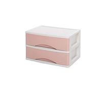 Schedario organizer per cassetti a 2 strati divisori per camera da letto cassetti ufficio in plastica stile cassetto finitura cornice comò cosmetici giornali rack (colore: C1)