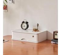 Schedario piatto, scatola portaoggetti da scrivania in legno con cassetti chiudibili a chiave, organizer for documenti A4/ricevute for ufficio(D,1 drawer)