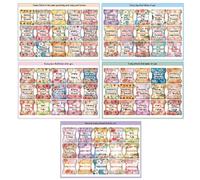 Schede bibliche, linguette di studio biblico laminate in grande stampa per una facile navigazione, per studio biblico impermeabili, 5 fogli di adesivi biblici per uomini e donne