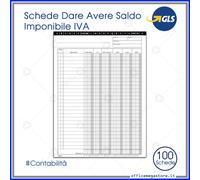 schede dare avere e saldo con imponibile IVA a colonne per schedari modulistica