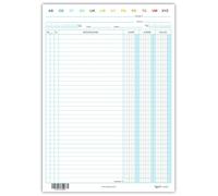 Schede Dare Avere Saldo 29,7x21 50 Pz A4 Verticale Colors Schede Contabili Per Schedario