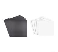 Schede di classificazione dell'alfabeto, 5 pezzi, divisore per raccolta di CD e LP per organizzare e ordinare alfabeticamente con materiale (nero, 30,5 cm)