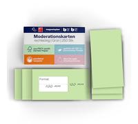 Schede di comunicazione rettangolari, 250 pezzi verdi