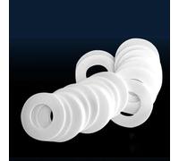 schede di film politetrafluoroetilene, Confezione da 20 guarnizioni piatte in PTFE da 2 mm, bianche, di varie misure, intervallo di temperatura da -180 a +300 gradi Celsius(16x24x2mm)