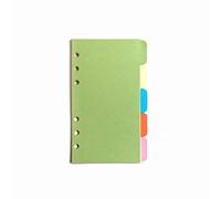 Schede di indice per A5/A6 6 fori copertura rotonda ad anello per raccoglitore raccoglitore raccoglitore fogli fogli sfusi protezione copertina (Divider Horizontal Colored Paper, A6/17cm*10cm/6 Inch)