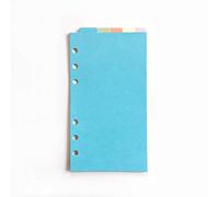 Schede di indice per A5/A6 6 fori copertura rotonda ad anello per raccoglitore raccoglitore raccoglitore fogli fogli sfusi protezione copertina (Divider Vertical Colored Paper, A6/17cm*10cm/6 Inch)
